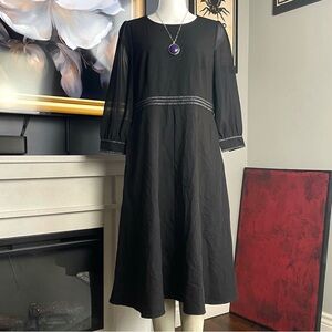 Elegant Black Long Sleeve Dress